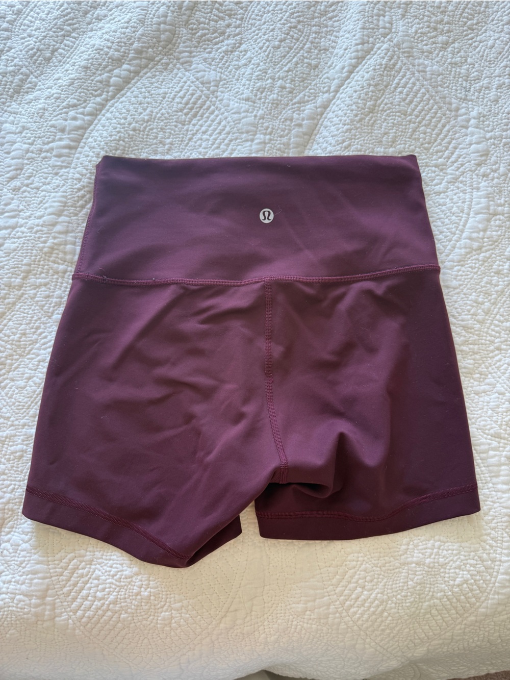 lululemon athletica wunder under 4” Burgundy shorts